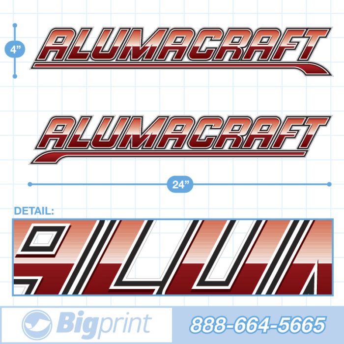 Alumacraft Boat Decals Factory Enhanced “Red Alert” Sticker Package product image