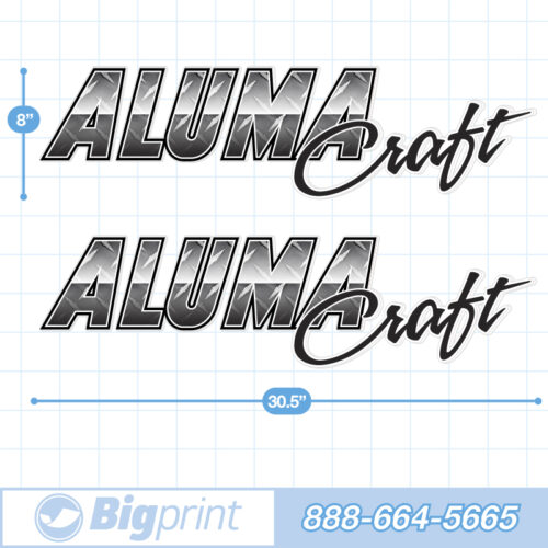 Grey diamond plate patterned alumacraft factory decal package product image