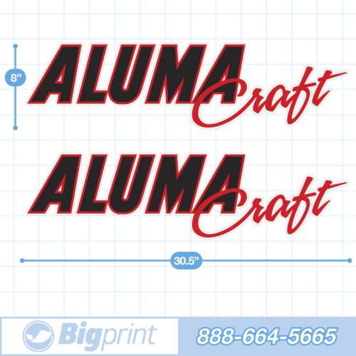 Black and red alumacraft factory decal package product image