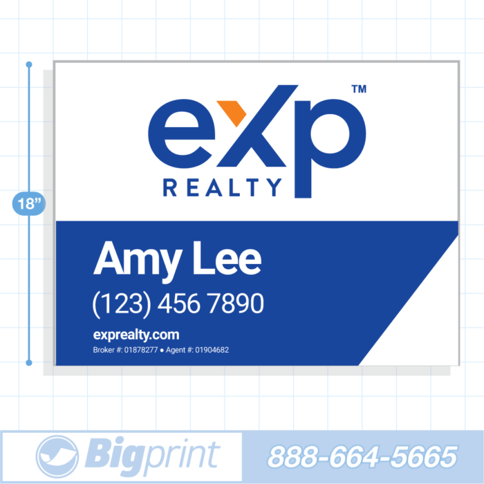 New 2020 main exp realty for sale sign with logo 18x24 inch