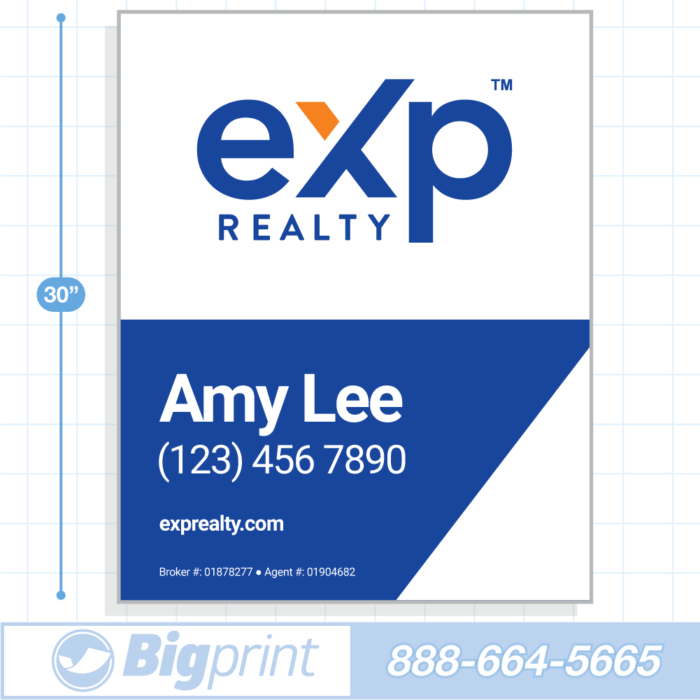 New 2020 main exp realty for sale sign with logo 30x24 inch
